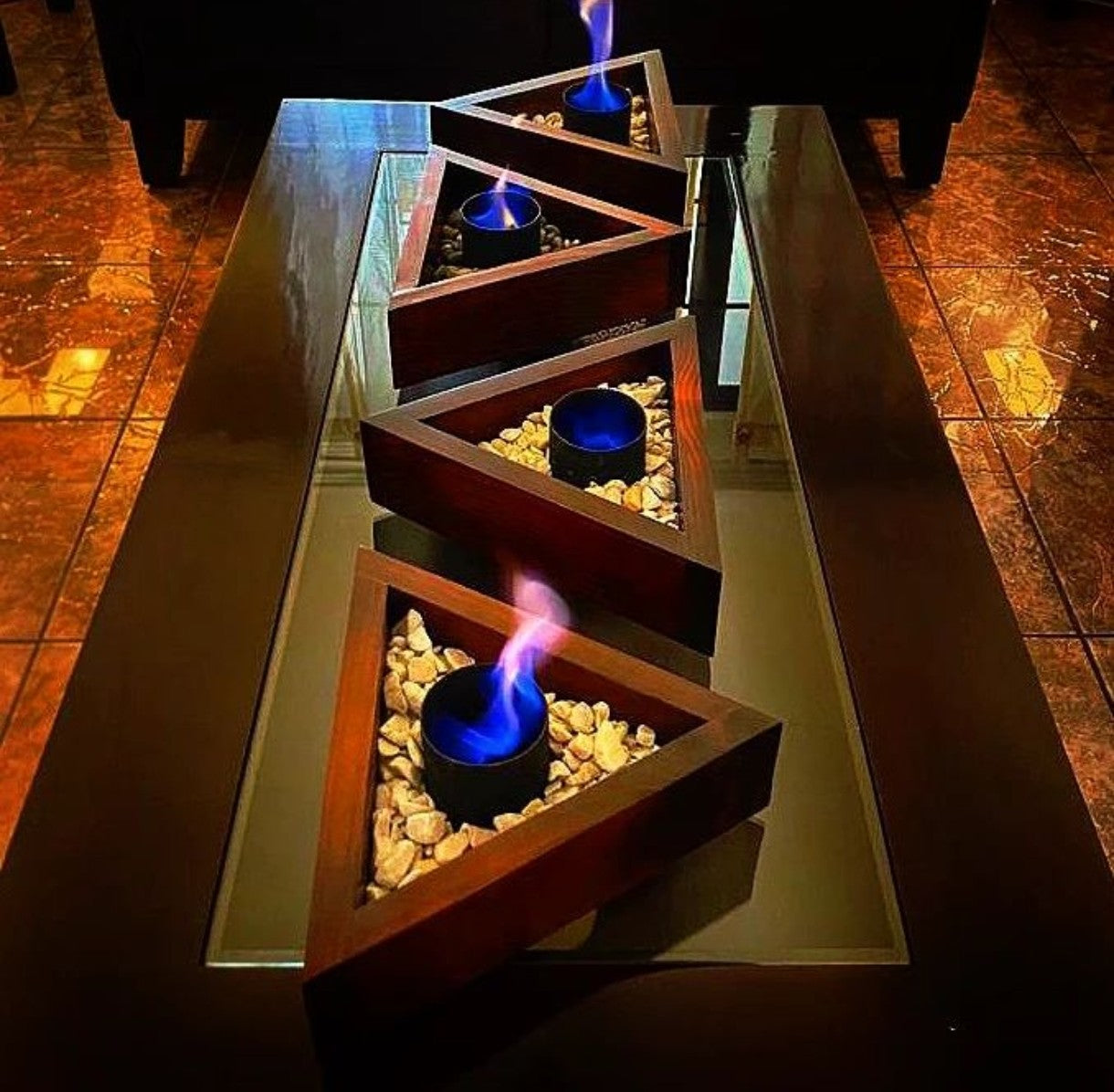 Chimenea Triangular de Bioetanol 30 x 30cm