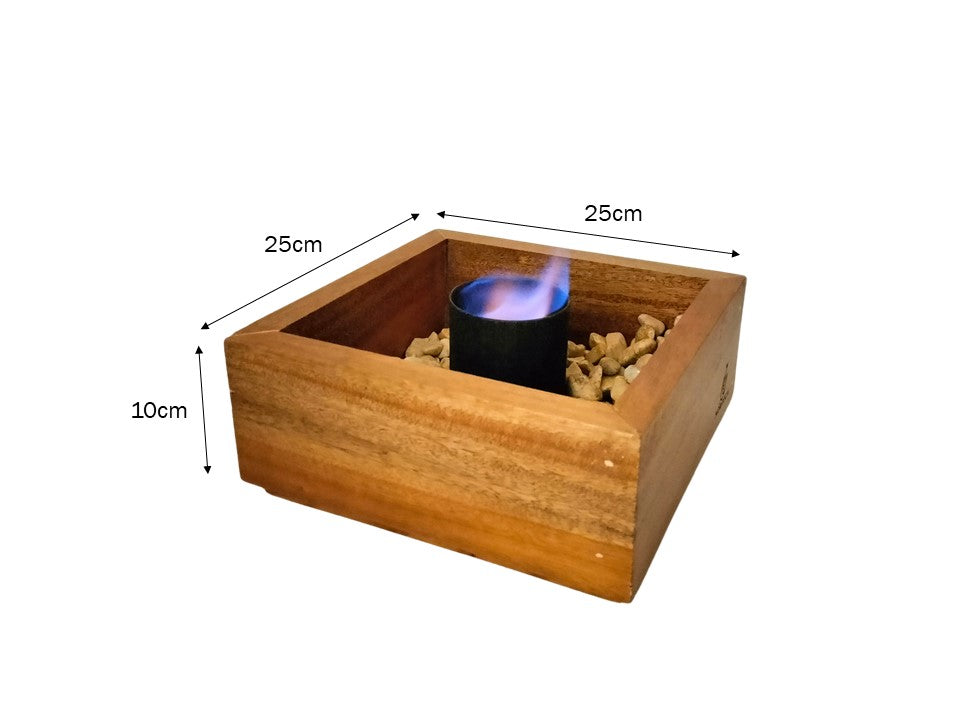 Chimenea Cuadrada de Bioetanol 25 x 25cm