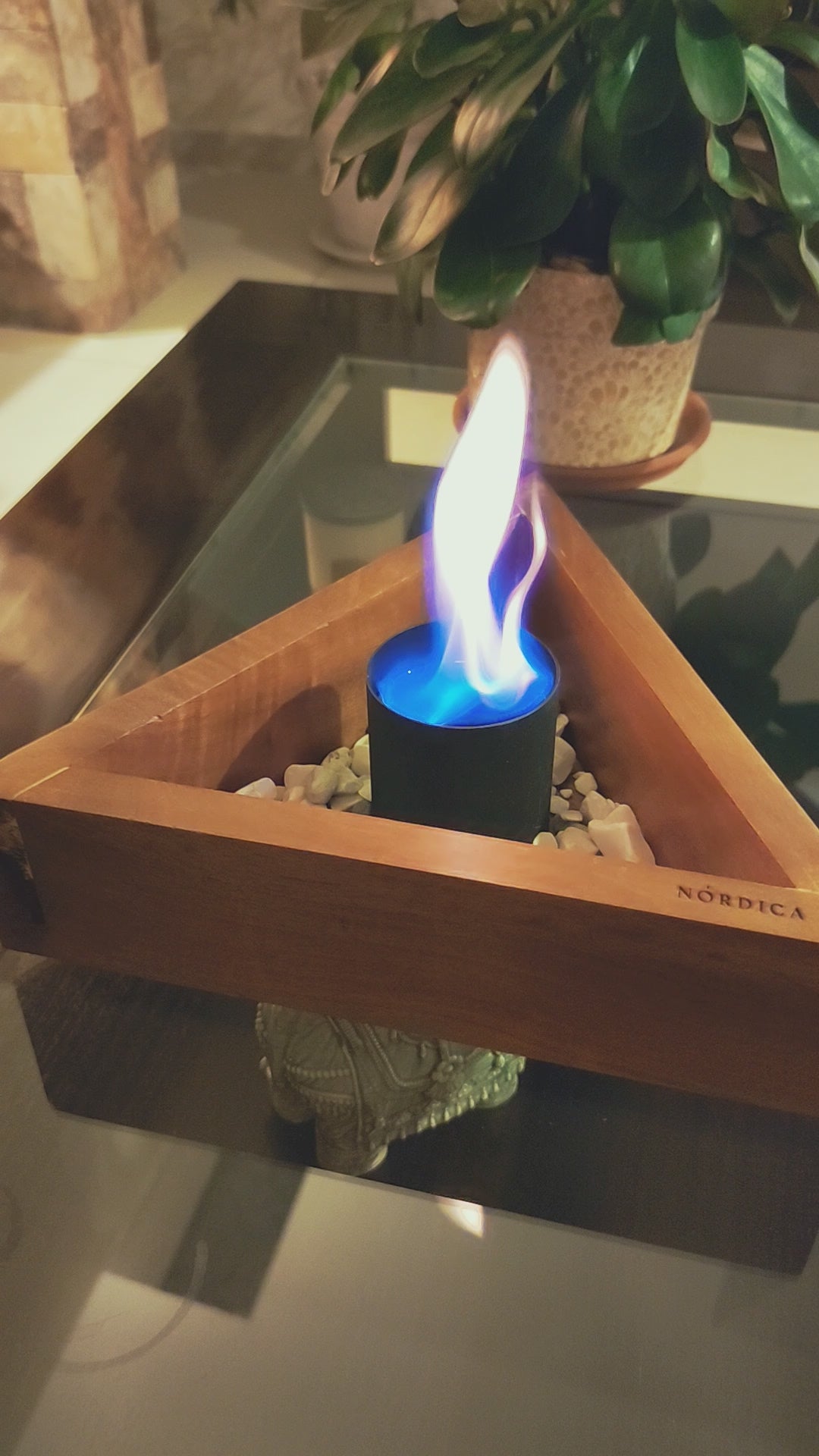 Chimenea Triangular de Bioetanol 30 x 30cm