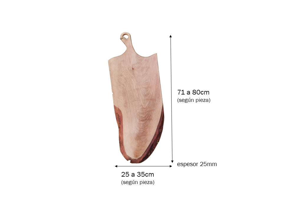 Tabla Parrillera Madera par Carnes, Quesos, Charcuteria 71 a 80cm
