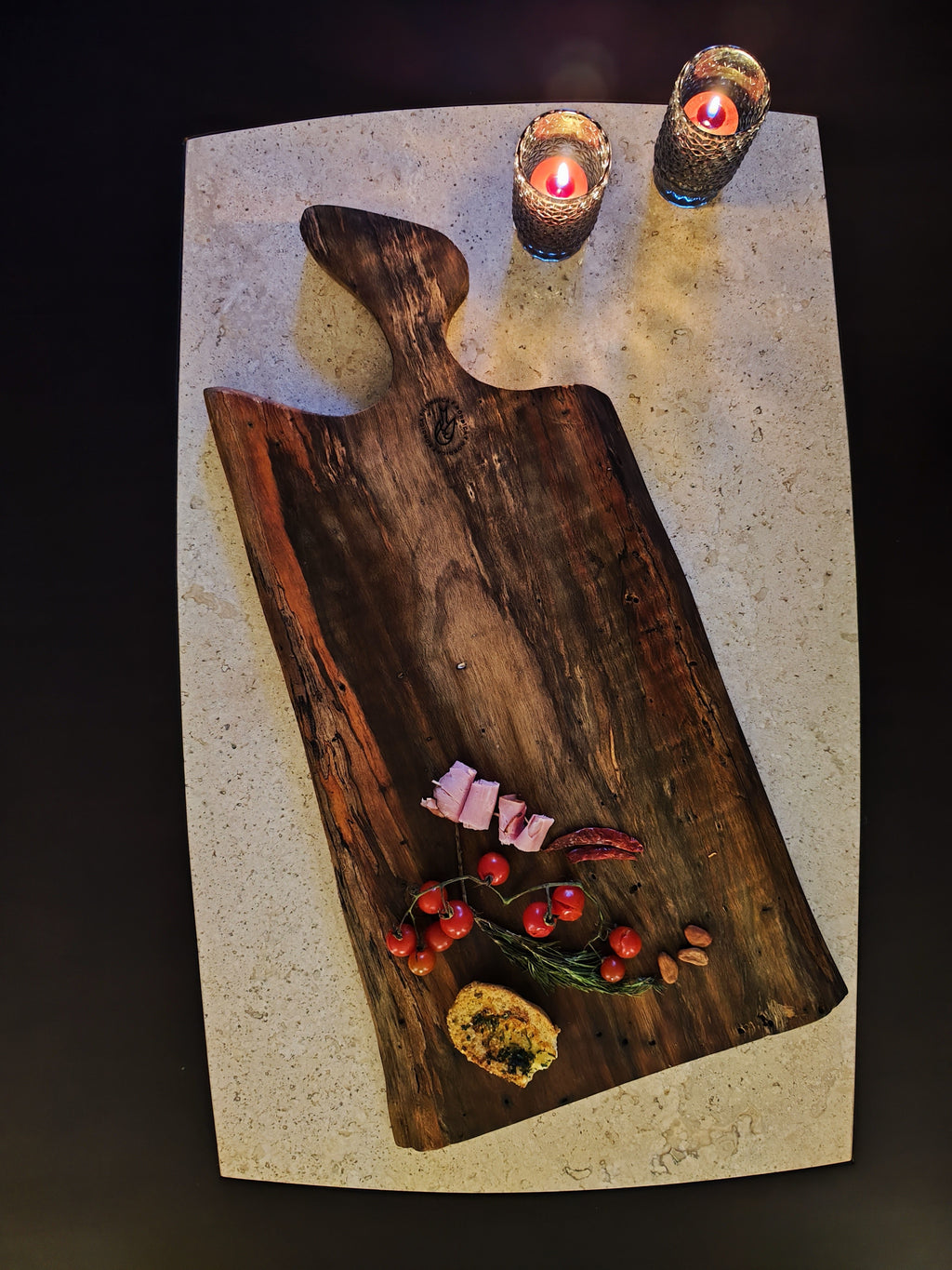 Tabla Parrillera Madera para Carnes, Quesos, Charcuteria 60 a 70cm