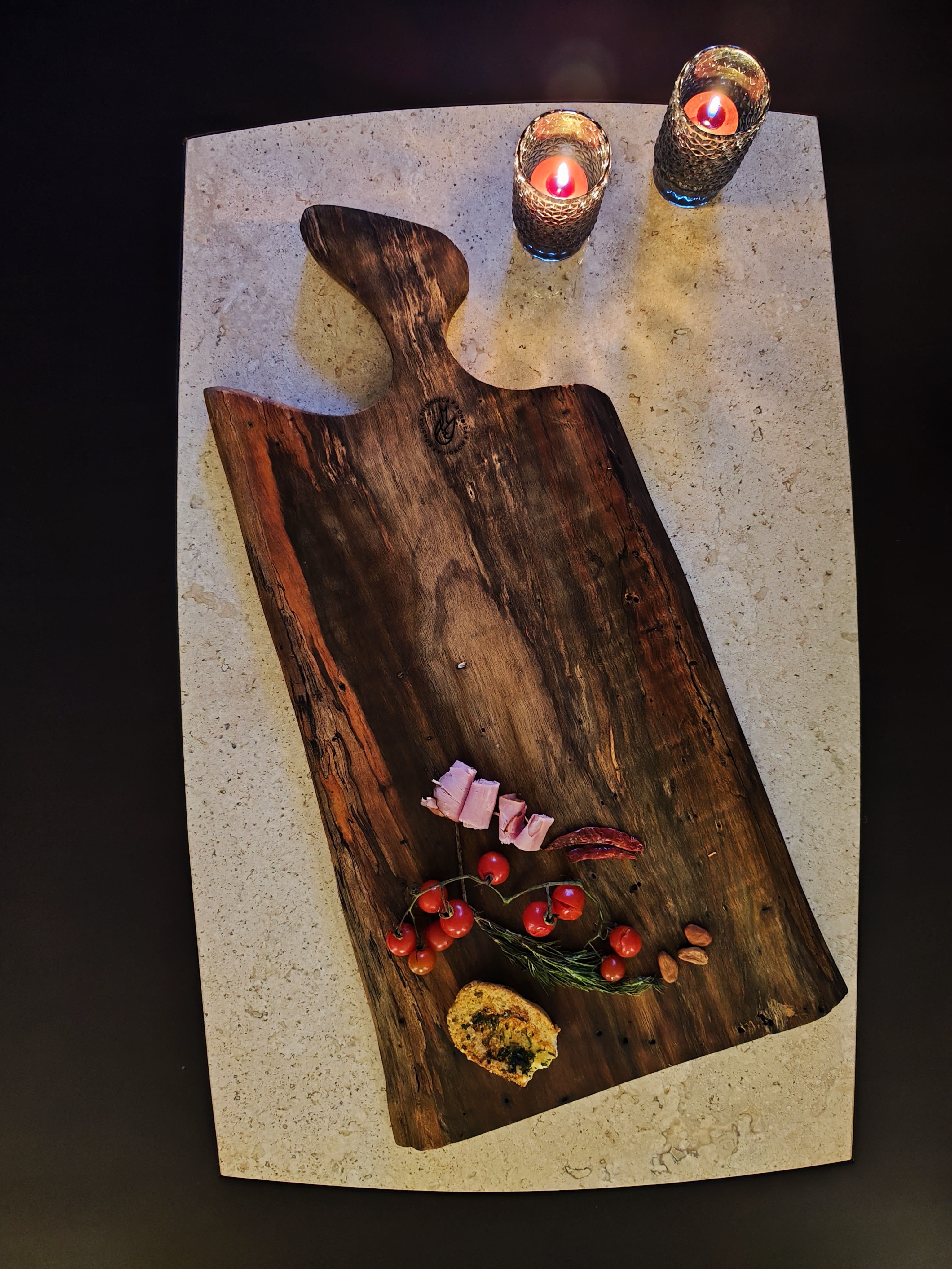Tabla Parrillera Madera para Carnes, Quesos, Charcuteria 60 a 70cm