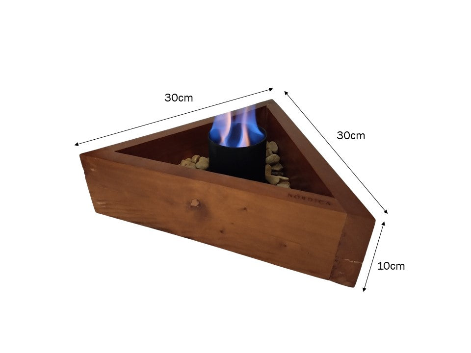 Chimenea Triangular de Bioetanol 30 x 30cm